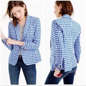 J Crew Gingham Schoolboy Blazer 4